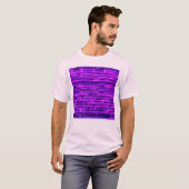 未来的ネオンブリックウォールデザイン Tシャツ (正面フル)