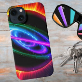 未来的ネオン星雲 iPhoneケース