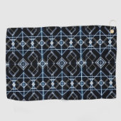 未来的ネオン格子パターン ゴルフタオル (横)