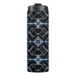 未来的ネオン格子パターン タンブラー