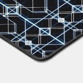 未来的ネオン格子パターン デスクマット (コーナー)