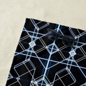 未来的ネオン格子パターン ビーチタオル (インサイチュ)