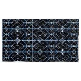 未来的ネオン格子パターン 枕カバー