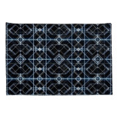 未来的ネオン格子パターン 枕カバー (裏面-右)