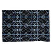 未来的ネオン格子パターン 枕カバー (正面右)