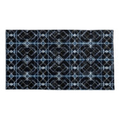 未来的ネオン格子パターン 枕カバー (裏面-左)