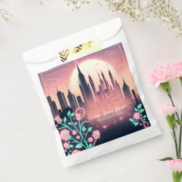 未来的ネオン フラワーブライダルシャワー 電気的なローズ フェイバーバッグ