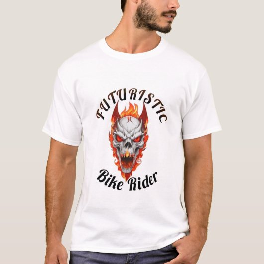 未来的バイクライダーTシャツ Tシャツ (正面)