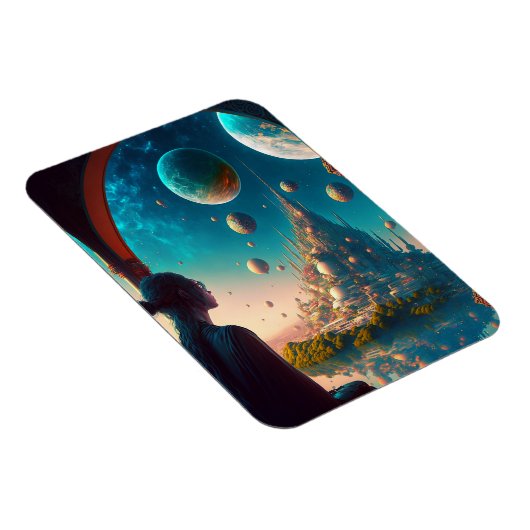 未来的ファンタジー城景観磁石 マグネット (右側)