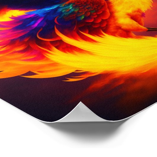 未来的フェニックスの台頭デジタルアート ポスター (角)