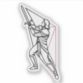 未来的ブックマーお洒落ク金属元素 シール (正面)