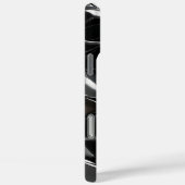 未来的ブラックグロス3D波パターン Case-Mate iPhoneケース (裏面 / 右)
