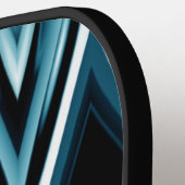 未来的ブルース抽象デザイン ピックルボールラケット (左詳細)