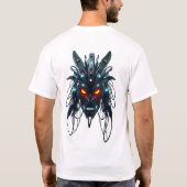 未来的マスクトライバル顔 Tシャツ (裏面)