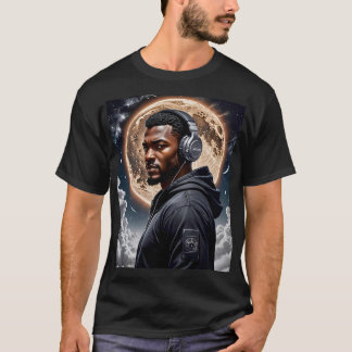 未来的ムーンバイブアートティー Tシャツ