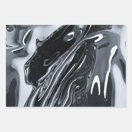 未来的メタリッククロム ラッピングペーパーシート