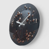 未来的モダンな ラージ壁時計 (傾斜)