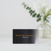 未来的モダンダークグレー平野 名刺 (スタンド正面)