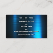 未来的モダンブルー金属フェイク名刺 名刺 (裏面)