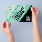 未来的モダン幾何学スタイルフィットネス チラシ (ハンドル)