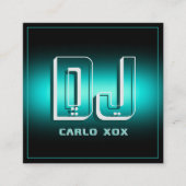 未来的モダン抽象芸術DJ スクエア名刺 (正面)