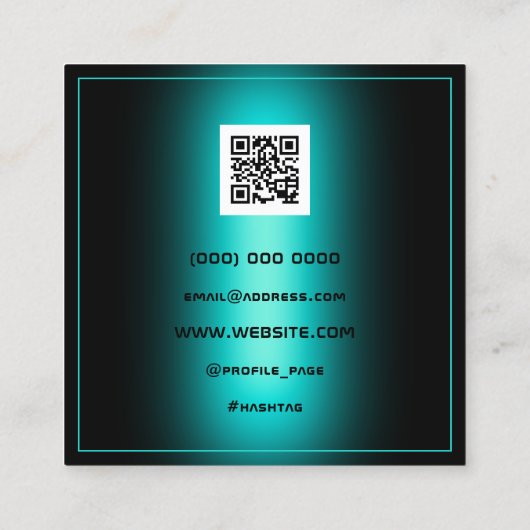 未来的モダン抽象芸術DJ スクエア名刺 (裏面)