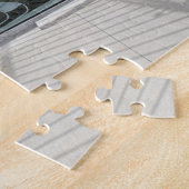 未来的モダン白建物 ジグソーパズル (側面)