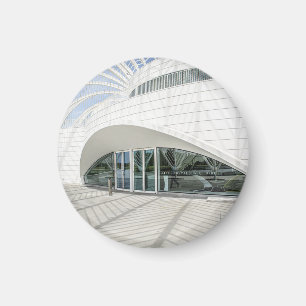 未来的モダン白建物 マグネット