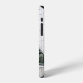 未来的モダン白建物 iPhoneケース (左側面)