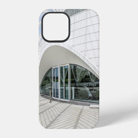 未来的モダン白建物 iPhoneケース (裏面)