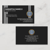 未来的ラインプロフェッショナルブラックCEO創設者 名刺 (正面/裏面)