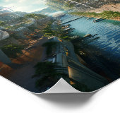 未来的レシフェ街並みポスター ポスター (角)