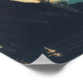 未来的レトロズム宇宙時代イラストレーションポスター ポスター (角)