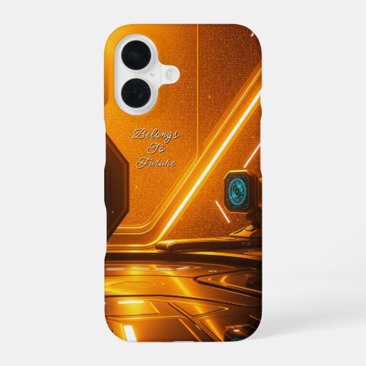 未来的宇宙ステーション内部 iPhone 16ケース (裏面)