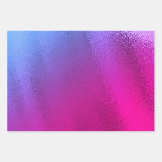 未来的宇宙ピンクブルーグラデーションファンタジー ラッピングペーパーシート (正面3)
