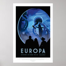 未来的宇宙ポスター – Jupiter's Moon Europa