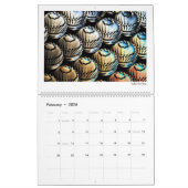 未来的抽象芸術フラクタル2026 カレンダー (2月 2026)