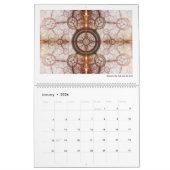 未来的抽象芸術フラクタル2026 カレンダー (1月 2026)