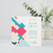 未来的抽象芸術結婚式招待状 (スタンド正面)