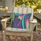 未来的抽象芸術3Dメタリックレインボーアート アウトドアクッション (椅子)