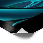 未来的抽象芸術3Dメタリックレインボーアート ポスター (コーナー)