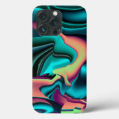 未来的抽象芸術3Dメタリックレインボーアート Case-Mate iPhoneケース (裏面)