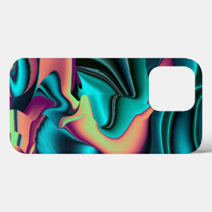 未来的抽象芸術3Dメタリックレインボーアート iPhone 13 PROケース