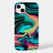 未来的抽象芸術3Dメタリックレインボーアート Case-Mate iPhoneケース (裏面)