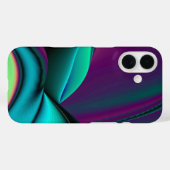 未来的抽象芸術3Dメタリックレインボーアート Case-Mate iPhoneケース (裏面 (横))