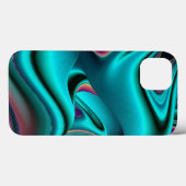 未来的抽象芸術3Dメタリックレインボーアート Case-Mate iPhoneケース (裏面 (横))