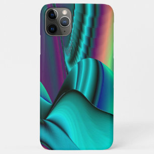 未来的抽象芸術3Dメタリックレインボーアート iPhone 11 PRO MAXケース