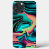 未来的抽象芸術3Dメタリックレインボーアート Case-Mate iPhoneケース (裏面)