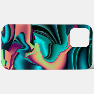 未来的抽象芸術3Dメタリックレインボーアート iPhone 13 PRO MAXケース