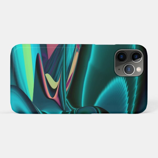 未来的抽象芸術3Dメタリックレインボーアート Case-Mate iPhoneケース (裏面(横))